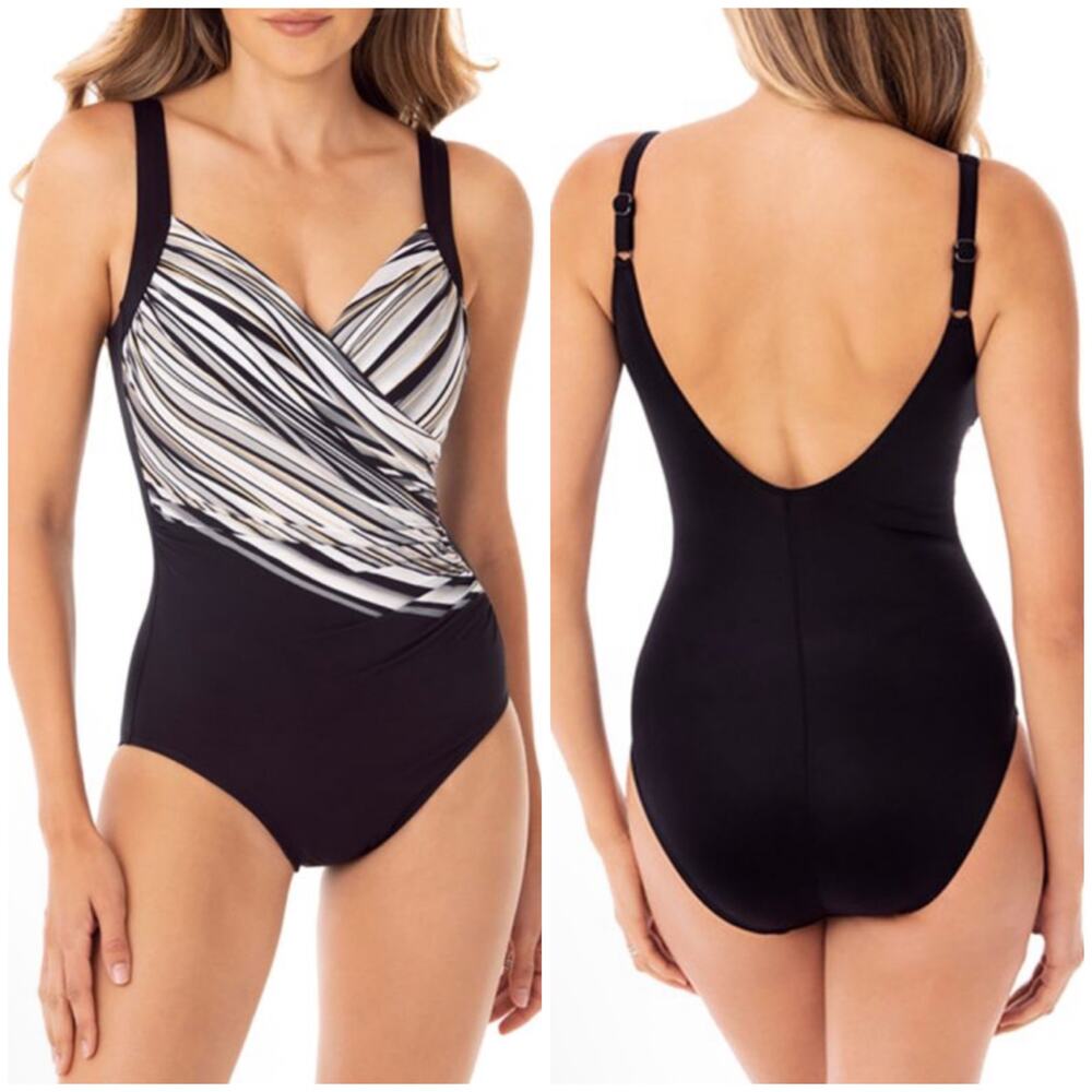 Miraclesuit NWT Shimmer Sands Sanibel Underwire One Piece Swimsuit Size 14
